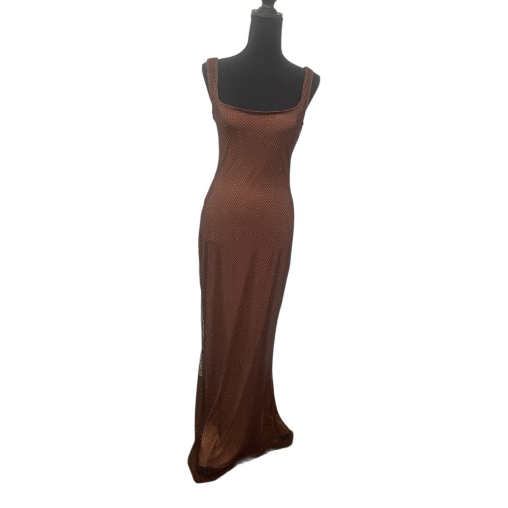 Elegant Brown Maxi Dress